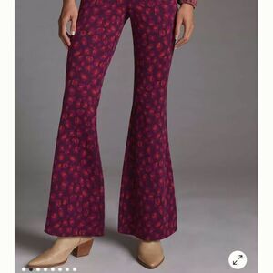 NWOT Anthropology Knit Flare Pants size S